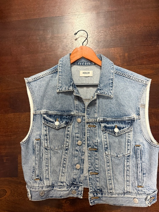 Agolde Jackets & Blazers - AGOLDE Light Wash Denim Vest, size small
